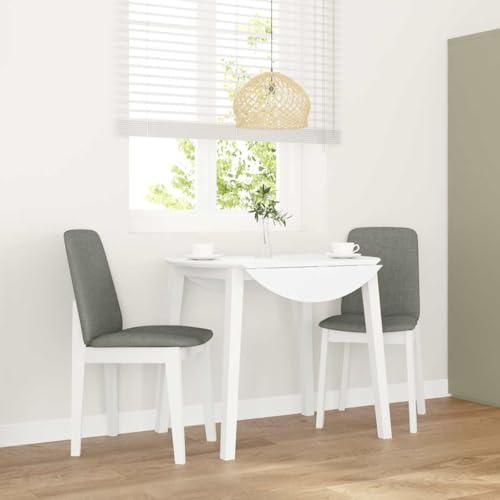 Esszimmerstühle, 2er-Set, Weiß, Massivholz Gummibaum, Ergonomisch, Bequeme Küchenstühle mit Kissen, Modernes Design für Esszimmer und Wohnzimmer von YuuSsea