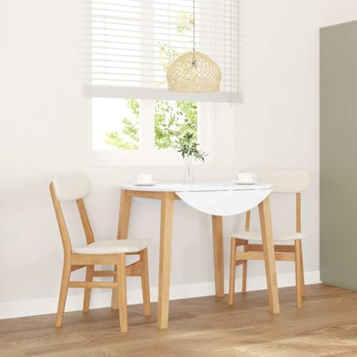 Esszimmerstühle mit Kissen, 2er Set, aus massivem Gummibaumholz, ergonomisches Design für Küche & Wohnzimmer, hohe Tragfähigkeit von YuuSsea