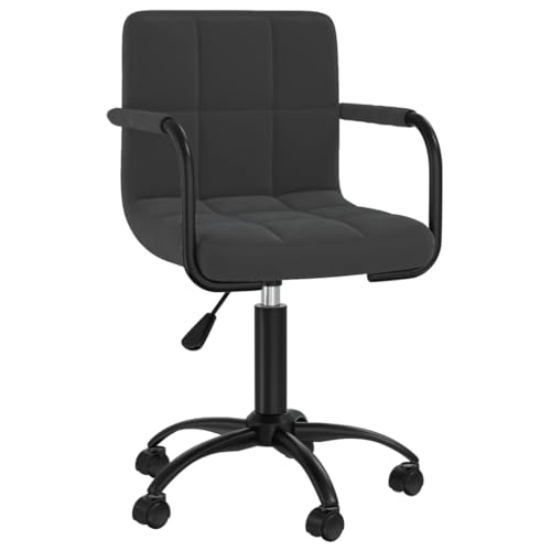 Esszimmerstuhl Schwarz Drehbar, Samtbezug, Höhenverstellbar, Moderner Küchenstuhl für Esszimmer & Küche, Robuster Stahlrahmen Esszimmerstuhl Schwarz Drehbar, Samtbezug, Höhenverstellbar, Moderner Küchenstuhl für Esszimmer & Küche, Robuster Stahlrahmen von YuuSsea