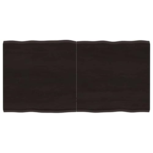 Massivholz Tischplatte 120x60cm mit Baumkante, dunkle Lasur, klappbar, robustes Eichenholz für Esstisch, Küchentisch, Schreibtisch Massivholz Tischplatte 120x60cm mit Baumkante, dunkle Lasur, klappbar, robustes Eichenholz für Esstisch, Küchentisch, Schreibtisch von YuuSsea