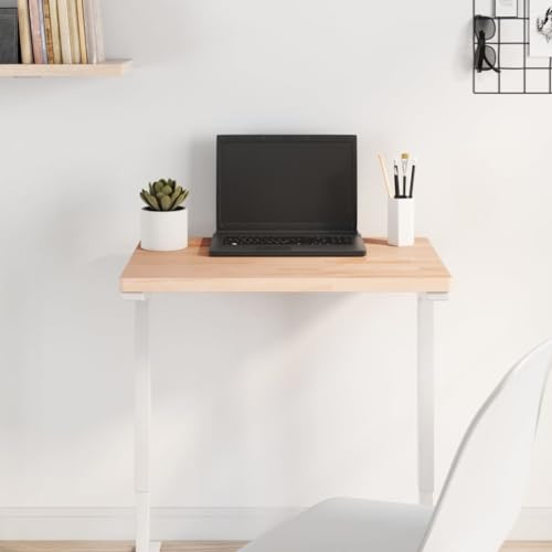 Tischplatte 60x40x2,5 cm Rechteckig Massivholz Buche, Unbehandeltes Holz, Robustes Möbelstück für Couchtisch und Schreibtisch, Langlebiges Naturmaterial von YuuSsea