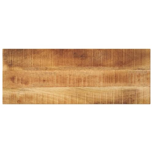 Tischplatte 70x30x2,5 cm Rechteckig Raues Massivholz Mango, Robuste Holzplatte für Esstisch & Schreibtisch, Unikat Natur Finish von YuuSsea