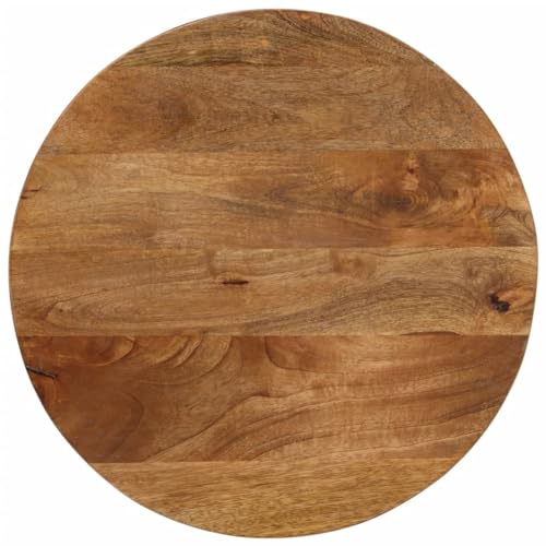Tischplatte Ø 40x3,8 cm Rund Massivholz Mango Holzplatte, vielseitig einsetzbar für Esstisch, Couchtisch, Bartisch, strapazierfähig & pflegeleicht von YuuSsea