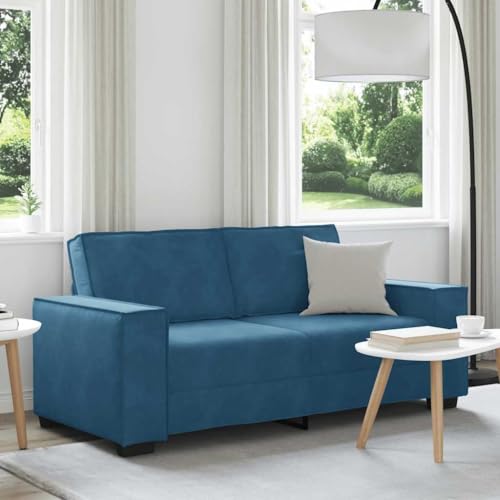 YuuSsea 2-Sitzer-Sofa Blau Samt, 180 cm breit, Bequeme Polsterung, robuste Metallbeine, für Wohnzimmer und Büro von YuuSsea