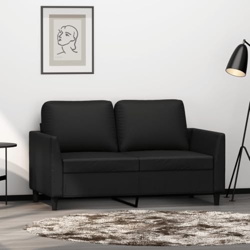 YuuSsea 2-Sitzer-Sofa Schwarz, 120 cm Sitzbreite, Kunstleder, Metallgestell, für Wohnzimmer und Schlafzimmer, Bequeme Polsterung, Moderne Lounge-Couch YuuSsea 2-Sitzer-Sofa Schwarz, 120 cm Sitzbreite, Kunstleder, Metallgestell, für Wohnzimmer und Schlafzimmer, Bequeme Polsterung, Moderne Lounge-Couch von YuuSsea