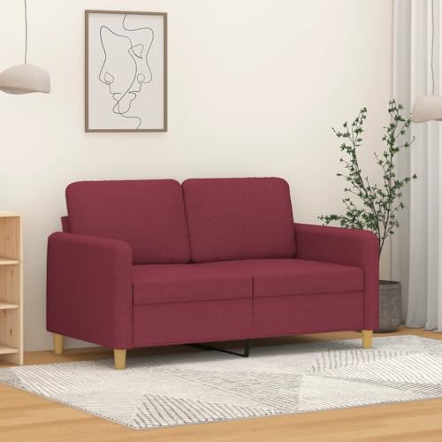 YuuSsea 2-Sitzer-Sofa Weinrot 120 cm Stoff, Modernes Polstersofa mit Metallgestell, Bequeme Couch für Wohnzimmer, Schlafzimmer, Kleine Räume, Langlebige Lounge-Möbel YuuSsea 2-Sitzer-Sofa Weinrot 120 cm Stoff, Modernes Polstersofa mit Metallgestell, Bequeme Couch für Wohnzimmer, Schlafzimmer, Kleine Räume, Langlebige Lounge-Möbel von YuuSsea