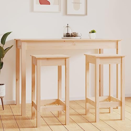 YuuSsea Barhocker 2er-Set, 40x40x78 cm, Massivholz Kiefer, robuste Esszimmerstühle für Küche & Wohnzimmer, vielseitig einsetzbar von YuuSsea