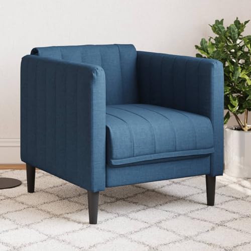 YuuSsea Blauer Loungesessel aus Stoff, 69x76,5x74,5 cm, bequemer Polstersessel mit Massivholzbeinen, ideal für Wohnzimmer, Schlafzimmer und Lesezimmer YuuSsea Blauer Loungesessel aus Stoff, 69x76,5x74,5 cm, bequemer Polstersessel mit Massivholzbeinen, ideal für Wohnzimmer, Schlafzimmer und Lesezimmer von YuuSsea