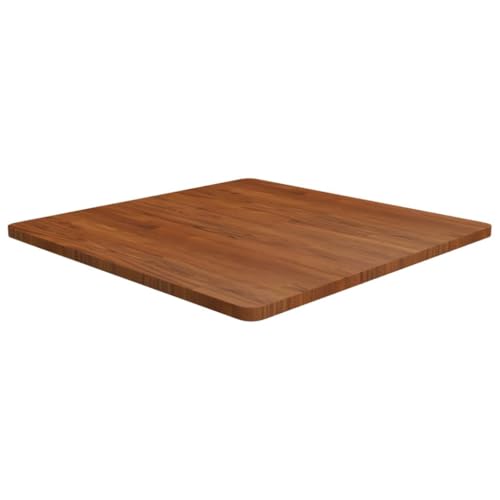 YuuSsea Dunkelbraune Quadratische Tischplatte aus massivem Eichenholz 80x80x2,5cm, behandelte Oberfläche für Esstisch, Küchentisch und Couchtisch, vielseitig einsetzbar von YuuSsea
