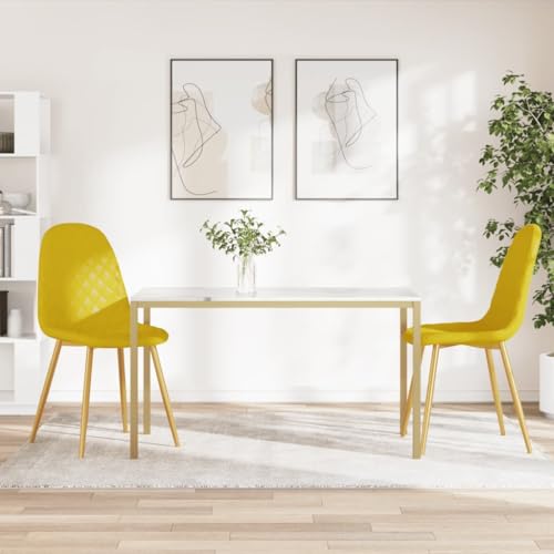 YuuSsea Esszimmerstühle, 2er-Set, Senfgelb Samt, Polsterstuhl mit Rückenlehne, Moderne Küchenstühle für Esszimmer, Wohnzimmer YuuSsea Esszimmerstühle, 2er-Set, Senfgelb Samt, Polsterstuhl mit Rückenlehne, Moderne Küchenstühle für Esszimmer, Wohnzimmer von YuuSsea
