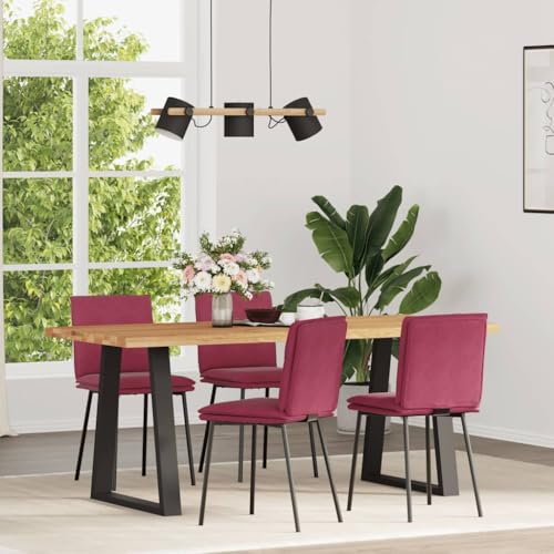 YuuSsea Esszimmerstühle, 4er-Set, Weinroter Samt, Moderne Polsterstühle für Esszimmer, Küche, Wohnzimmer, mit Metallbeinen von YuuSsea