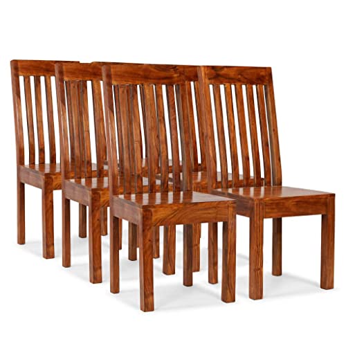 YuuSsea Esszimmerstühle, 6er-Set, aus massivem Akazienholz, modern, für Küche und Esszimmer, robuste Holzstühle für den täglichen Gebrauch von YuuSsea