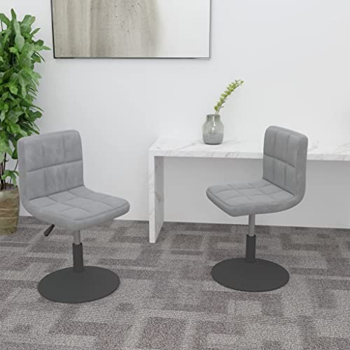 YuuSsea Esszimmerstühle 2er Set, Drehbar & Höhenverstellbar, Hellgrauer Samtbezug, Robuste Stahlbasis für Küche, Büro & Wohnzimmer YuuSsea Esszimmerstühle 2er Set, Drehbar & Höhenverstellbar, Hellgrauer Samtbezug, Robuste Stahlbasis für Küche, Büro & Wohnzimmer von YuuSsea
