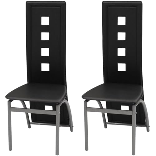 YuuSsea Esszimmerstühle 2er Set, Küchenstuhl Modern mit Hoher Rückenlehne, Bequeme Stühle für Esszimmer, Stabile Stahlrahmen, Pflegeleichtes Kunstleder Schwarz YuuSsea Esszimmerstühle 2er Set, Küchenstuhl Modern mit Hoher Rückenlehne, Bequeme Stühle für Esszimmer, Stabile Stahlrahmen, Pflegeleichtes Kunstleder Schwarz von YuuSsea