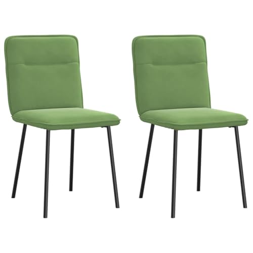 YuuSsea Esszimmerstühle 2er Set, Samt Hellgrün, Metallbeine, Bequemer Küchenstuhl, Polsterstuhl für Esszimmer, Wohnzimmer, Gästezimmer, skandinavisches Design von YuuSsea