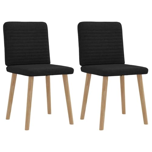 YuuSsea Esszimmerstühle 2er Set, Schwarz, Stoffbezug, Metallbeine, Holzrahmen, Modernes Design, Küchenstuhl, Esszimmerstuhl von YuuSsea