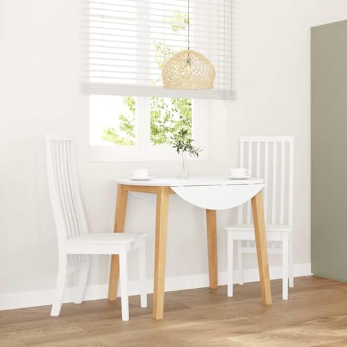 YuuSsea Esszimmerstühle 2er Set, Weiß, aus massivem Gummibaumholz, Modernes Design für Küche und Esszimmer, Ergonomische Stühle für Zuhause von YuuSsea