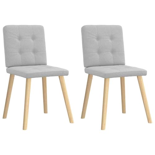 YuuSsea Esszimmerstühle 2er Set, Wolkengrau Stoff, Moderne Polsterstühle für Esszimmer, Wohnzimmer, Küche, Stabile Metall-Holz-Konstruktion von YuuSsea