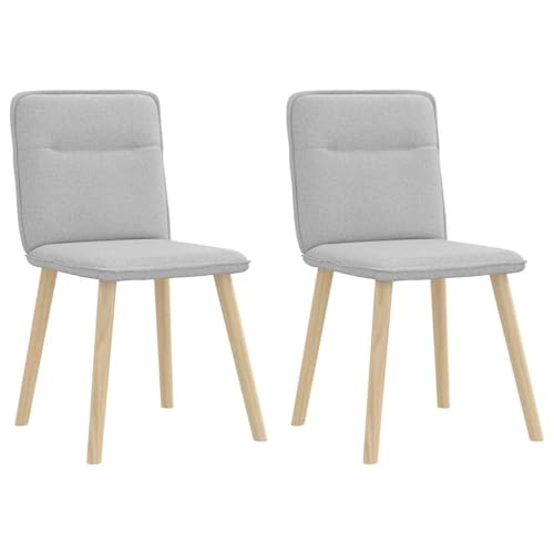 YuuSsea Esszimmerstühle 2er Set, Wolkengrau Stoffbezug, Bequeme Polsterung, Metall- & Holzgestell, Modernes Design für Küche & Wohnzimmer von YuuSsea