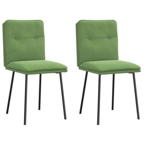 YuuSsea Esszimmerstühle 2er Set, modern, hellgrün Samt, Bequeme Polsterung für Küche & Wohnzimmer, stabile Metallbeine, ideal für Esstisch von YuuSsea