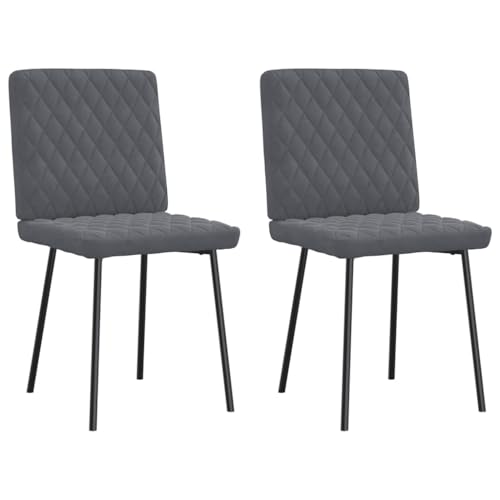 YuuSsea Esszimmerstühle 2er Set Dunkelgrau Samt, Komfortable Polsterstühle für Küche und Wohnzimmer, Stabile Metallbeine, Modernes Design YuuSsea Esszimmerstühle 2er Set Dunkelgrau Samt, Komfortable Polsterstühle für Küche und Wohnzimmer, Stabile Metallbeine, Modernes Design von YuuSsea