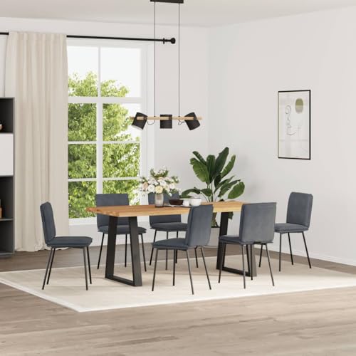 YuuSsea Esszimmerstühle 6 STK. Dunkelgrau Samt, Bequeme Polsterung, Robuste Metall-Holz-Konstruktion, Modernes Design für Küche & Wohnzimmer YuuSsea Esszimmerstühle 6 STK. Dunkelgrau Samt, Bequeme Polsterung, Robuste Metall-Holz-Konstruktion, Modernes Design für Küche & Wohnzimmer von YuuSsea