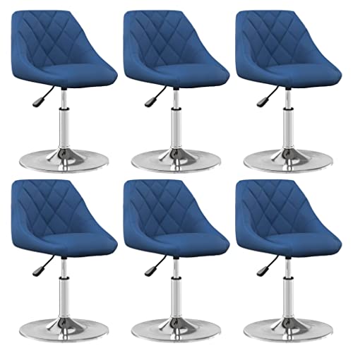 YuuSsea Esszimmerstühle 6er Set, Drehbar, Samt Blau, Höhenverstellbar, Moderner Design Stuhl für Küche & Esszimmer von YuuSsea