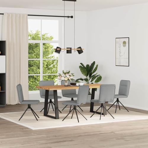 YuuSsea Esszimmerstühle 6er Set, Hellgrau Stoff, Modernes Design für Esszimmer Küche Wohnzimmer, Bequeme Polsterung auf Metall-Holz-Gestell, Stabile Stühle von YuuSsea