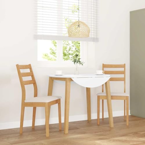 YuuSsea Esszimmerstühle mit bequemen Kissen, 2er-Set aus massivem Gummibaumholz, ergonomisches Design für Küche und Wohnzimmer, Holzstühle mit hoher Tragfähigkeit von YuuSsea