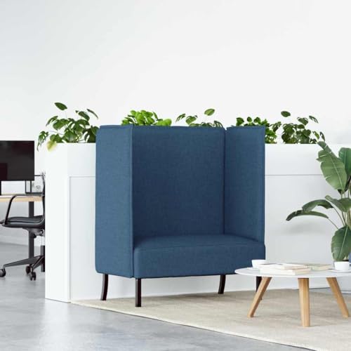 YuuSsea Hoher Rücken Sofa Blau, 109x56x121 cm, Stoffbezug, 2-Sitzer, schalldämmend, modern, für Büro, Wohnzimmer, Lounge, mit Holzgestell YuuSsea Hoher Rücken Sofa Blau, 109x56x121 cm, Stoffbezug, 2-Sitzer, schalldämmend, modern, für Büro, Wohnzimmer, Lounge, mit Holzgestell von YuuSsea