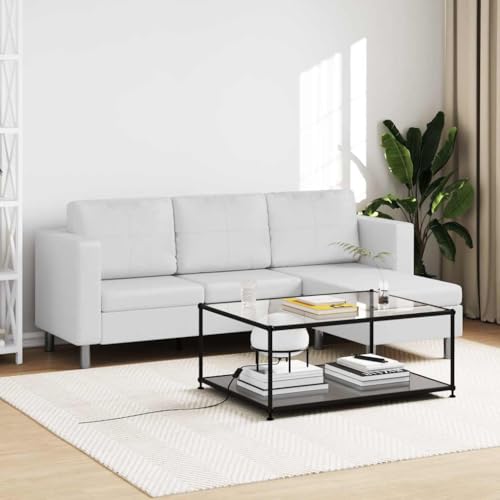 YuuSsea Modulsofa 3-Sitzer, Kunstleder Weiß, Ecksofa mit Chaiselongue, Wohnzimmer Schlafsofa, verstellbares Lounge-Möbel für Komfort und Entspannung von YuuSsea
