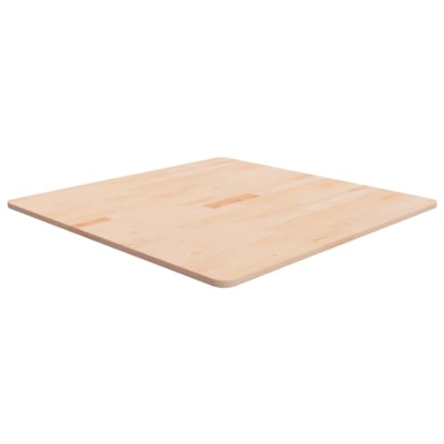 YuuSsea Quadratische Tischplatte aus massivem Eichenholz, 80x80x1,5 cm, unbehandelt, vielseitige Holzplatte für Esstisch, Küchentisch oder Couchtisch, robuste Oberfläche von YuuSsea