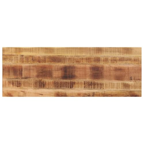 YuuSsea Rechteckige Tischplatte aus rauem Massivholz Mango 140x60x2,5 cm, langlebige Holzplatte für Esstisch, Schreibtisch oder Küchentresen, natürliche Maserung von YuuSsea