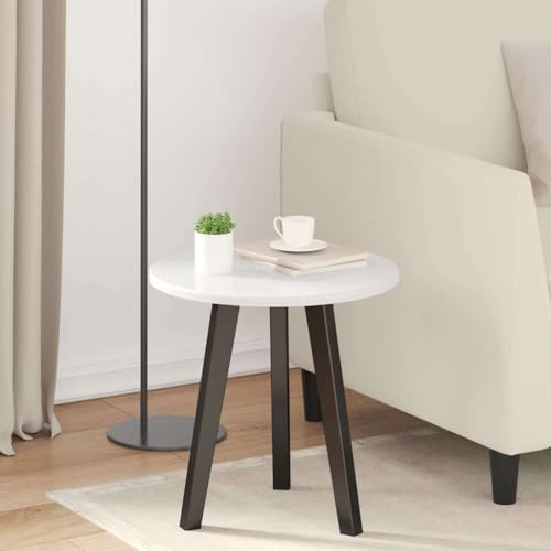 YuuSsea Runde Tischplatte Hochglanz-Weiß, 40x40x1.5 cm Holzwerkstoff, minimalistisches Design für Esstisch oder Schreibtisch, solide Oberfläche von YuuSsea