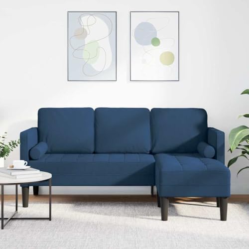 YuuSsea Sofa Set Blau 173 x 131 x 67 cm, Stoffbezug, 3-Sitzer, modernes Ecksofa für Wohnzimmer, L-Form, strapazierfähig, gemütliches Lounge-Möbel von YuuSsea