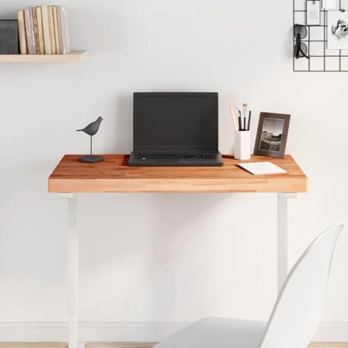 YuuSsea Tischplatte 80x40x4 cm Rechteckig Massivholz Buche, Unbehandeltes Holz für DIY Esstisch, Küchentisch oder Bartisch Projekte, Langlebige Arbeitsplatte & Schreibtischplatte von YuuSsea