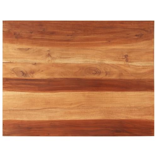 YuuSsea Tischplatte Massivholz Akazie 70x90 cm, 15-16mm Stärke, honigbraun poliert für Esstisch, Schreibtisch oder Bartisch, robuste Holzplatte mit Zwei Stützen von YuuSsea