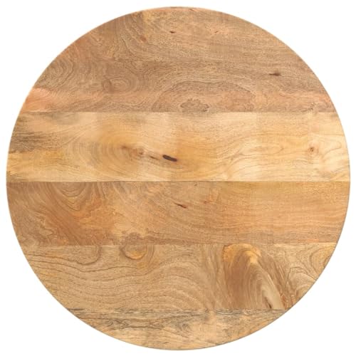 YuuSsea Tischplatte Ø 40x3,8 cm Rund aus massivem Mangoholz, unbehandelt, vielseitig einsetzbar für Küchentisch, Esstisch oder Couchtisch, robuste Holzplatte von YuuSsea