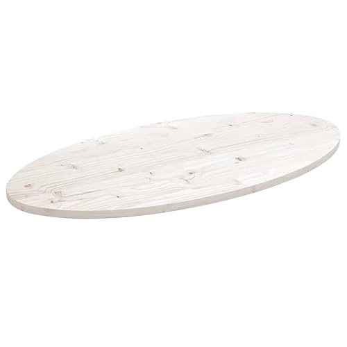 YuuSsea Tischplatte Weiß 90x45x2,5 cm Massivholz Kiefer Oval, robuste Holzplatte für Couchtische, Bistrotische & Schreibtische YuuSsea Tischplatte Weiß 90x45x2,5 cm Massivholz Kiefer Oval, robuste Holzplatte für Couchtische, Bistrotische & Schreibtische von YuuSsea