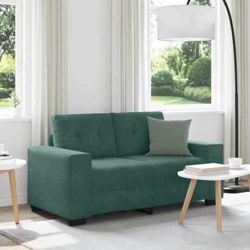 Zweisitzer-Sofa Dunkelgrün 120 cm, Samtbezug, gemütliche Couch für Wohnzimmer, Schlafzimmer, Robustes Holzgestell Zweisitzer-Sofa Dunkelgrün 120 cm, Samtbezug, gemütliche Couch für Wohnzimmer, Schlafzimmer, Robustes Holzgestell von YuuSsea
