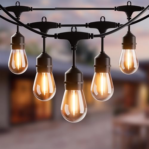 Yuucio Lichterkette Außen 45M, LED Lichterkette Outdoor, Wasserdicht IP65, 45+3 S14 Plastik Birne Lichterketten Glühbirnen für Aussen Garten Terrasse Party Hochzeit, 2700K Warmweiß Yuucio Lichterkette Außen 45M, LED Lichterkette Outdoor, Wasserdicht IP65, 45+3 S14 Plastik Birne Lichterketten Glühbirnen für Aussen Garten Terrasse Party Hochzeit, 2700K Warmweiß von Yuucio