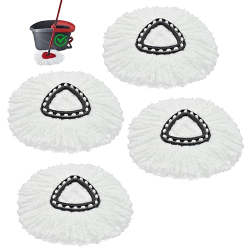 Bodenwischer Ersatzbezug Mikrofaser,Wischmop Bezug Kompatibel mit Vileda 2 in 1 Turbo EasyWring&Clean Spin Mop System Wischmop Ersatzwischkopf von Yuunaie