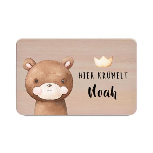 Bär Holzbrett mit Hochwertigem UV-Druck für Kinder personalisiertes Frühstücksbrettchen Motiv-Brettchen mit Namen und Tieren Safari Bär Holzbrett mit Hochwertigem UV-Druck für Kinder personalisiertes Frühstücksbrettchen Motiv-Brettchen mit Namen und Tieren Safari von Yuweli