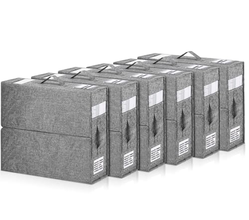 Aufbewahrung Bettwäsche Organizer, 6 PCS Faltbarer Aufbewahrungstasche für Bettlaken Kann in Kleiderschrank,Unterbett und in Schubladen,Aufbewahrungsbox für Bettlaken und Kleidung mit Fenster&Etikett Aufbewahrung Bettwäsche Organizer, 6 PCS Faltbarer Aufbewahrungstasche für Bettlaken Kann in Kleiderschrank,Unterbett und in Schubladen,Aufbewahrungsbox für Bettlaken und Kleidung mit Fenster&Etikett von Yuxava