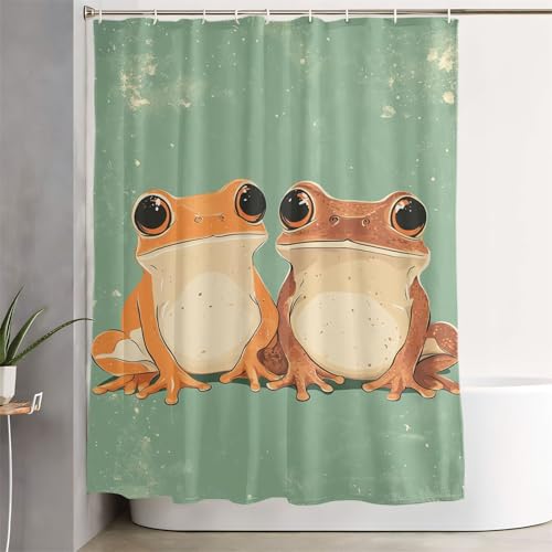 Duschvorhang Grün Duschvorhang 100x200 cm Frosch mit Gewicht und Haken, Wasserdicht Anti Schimmel, Schnelltrocknend, Waschbar Stoff, Dekorative Shower Curtains für Badezimmer Badewanne 2Y-491 Duschvorhang Grün Duschvorhang 100x200 cm Frosch mit Gewicht und Haken, Wasserdicht Anti Schimmel, Schnelltrocknend, Waschbar Stoff, Dekorative Shower Curtains für Badezimmer Badewanne 2Y-491 von Yuxeawue