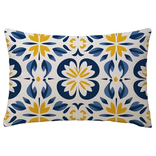 Kissenbezüge Gelb Kissenbezug 50 x 80 cm Kissenbezüge Blau Rechteckig Sofakisse Kissenbezug 1er Set Leinen Kopfkissenbezug Beidseitig Bedruckt Muster für Frühling Sommer Herbst Deko Geschenke L-48 Kissenbezüge Gelb Kissenbezug 50 x 80 cm Kissenbezüge Blau Rechteckig Sofakisse Kissenbezug 1er Set Leinen Kopfkissenbezug Beidseitig Bedruckt Muster für Frühling Sommer Herbst Deko Geschenke L-48 von Yuxoaoue