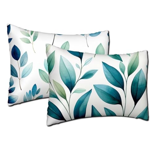 Kissenbezüge Rosa Kissenbezug 50x70 cm Kissenbezüge Natürliche Pflanzen Rechteckig Sofa Kissen 2er Set Weicher Kurzplüsch Kopfkissenbezug Beidseitig Bedruckt Muster für Frühling Sommer Deko h-1271 von Yuxoaoue