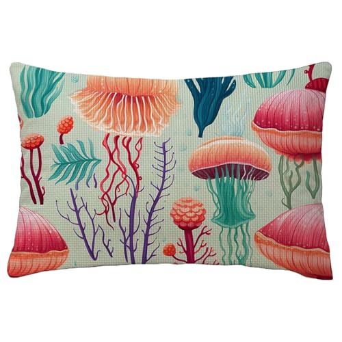 Kissenbezüge Rot Kissenbezug 40 x 70 cm Kissenbezüge Qualle Rechteckig Sofakisse Kissenbezug 1er Set Leinen Kopfkissenbezug Beidseitig Bedruckt Muster für Frühling Sommer Herbst Deko Geschenke L-50 Kissenbezüge Rot Kissenbezug 40 x 70 cm Kissenbezüge Qualle Rechteckig Sofakisse Kissenbezug 1er Set Leinen Kopfkissenbezug Beidseitig Bedruckt Muster für Frühling Sommer Herbst Deko Geschenke L-50 von Yuxoaoue