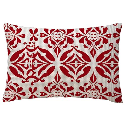 Kissenbezüge Rot Kissenbezug 50 x 80 cm Kissenbezüge Boho Rechteckig Sofakisse Kissenbezug 1er Set Leinen Kopfkissenbezug Beidseitig Bedruckt Muster für Frühling Sommer Herbst Deko Geschenke L-66 Kissenbezüge Rot Kissenbezug 50 x 80 cm Kissenbezüge Boho Rechteckig Sofakisse Kissenbezug 1er Set Leinen Kopfkissenbezug Beidseitig Bedruckt Muster für Frühling Sommer Herbst Deko Geschenke L-66 von Yuxoaoue