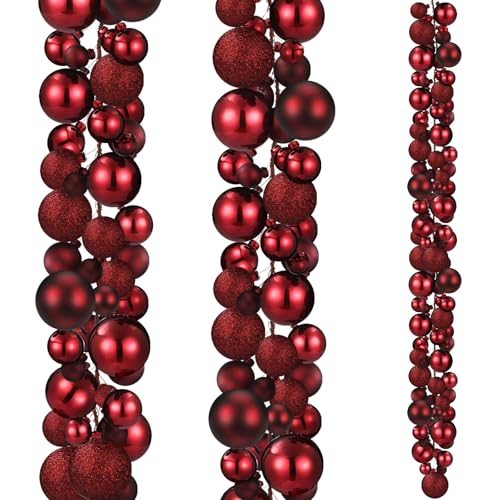 Yuxung Weihnachtskugel-Girlande, 1,8 m, Kugel-Ornamente, Weihnachtsbirnen-Girlande, Weihnachtsbaumkugel-Dekorationen für Partyzubehör, Innen- und Außenbereich, Heimbüro, Dekoration, Zubehör Yuxung Weihnachtskugel-Girlande, 1,8 m, Kugel-Ornamente, Weihnachtsbirnen-Girlande, Weihnachtsbaumkugel-Dekorationen für Partyzubehör, Innen- und Außenbereich, Heimbüro, Dekoration, Zubehör von Yuxung
